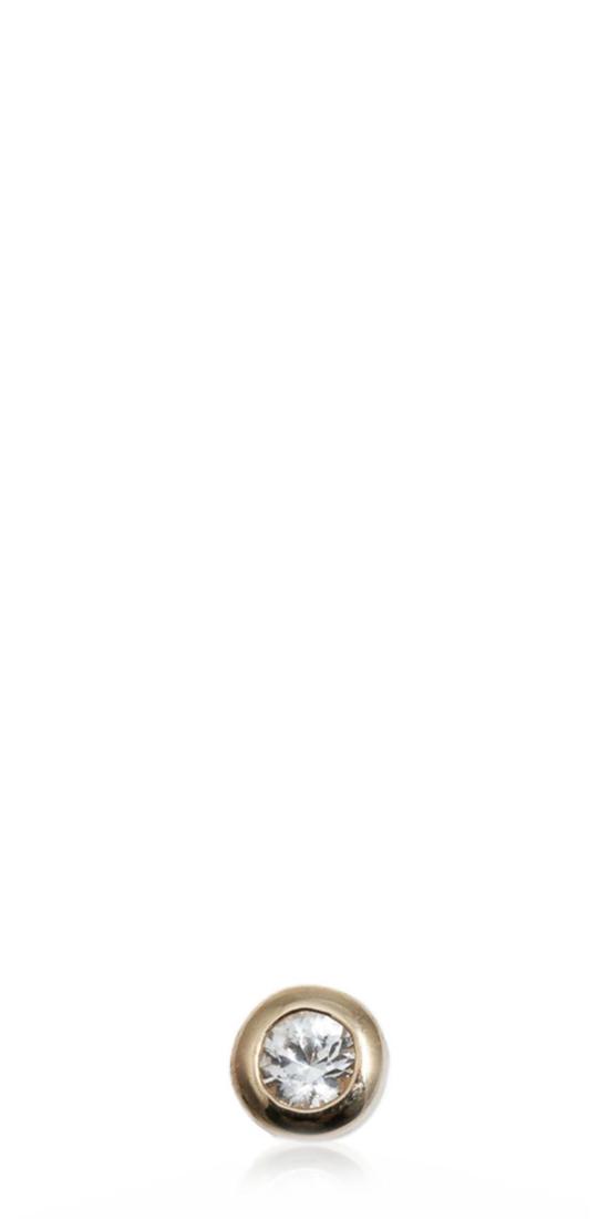  로렌 스튜어트 이어링 사파이어 스터드 화이트