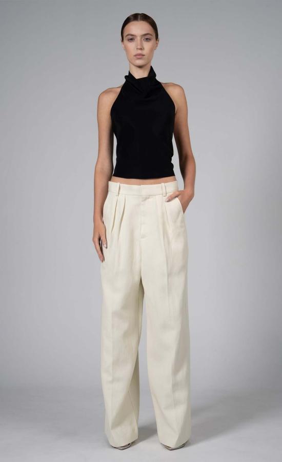  논살란트 레이블 민소매 티셔츠 넌캐럴런트 라벨 클라라 탑 블랙