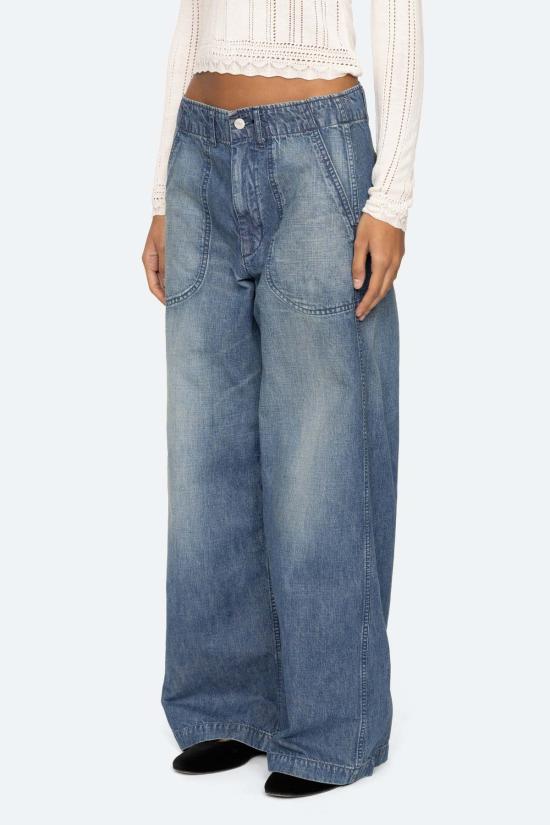  씨뉴욕 데님 팬츠 씨 나이 아마리 진스 블루 - SEA NY