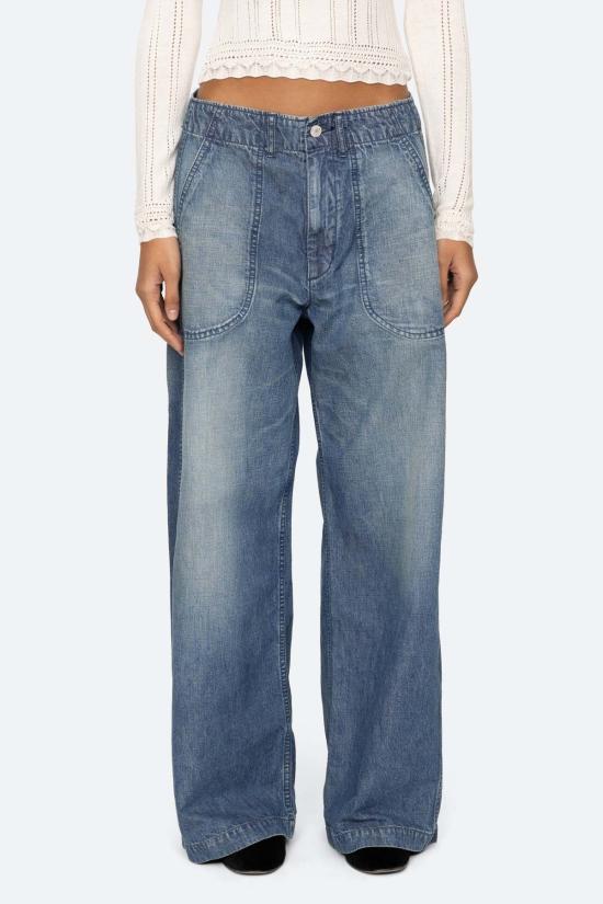  씨뉴욕 데님 팬츠 씨 나이 아마리 진스 블루 - SEA NY