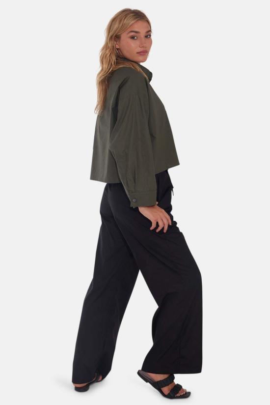  더 타일 클럽 셔츠 타일 클럽 간셋 팝린 크롭 셔츠 정글 그린 - THE TILE CLUB