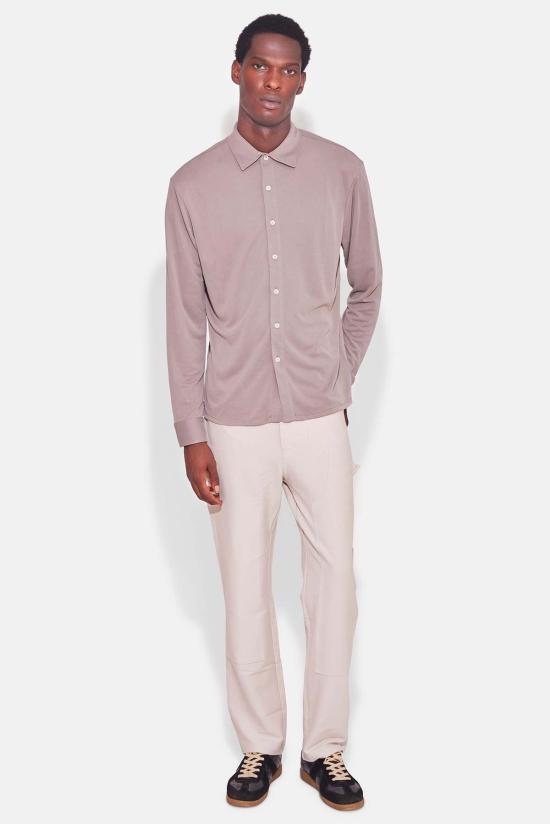  Blue&Cream 긴팔 셔츠 블루&크림 마이크로 피케  토프 - BLUE&CREAM