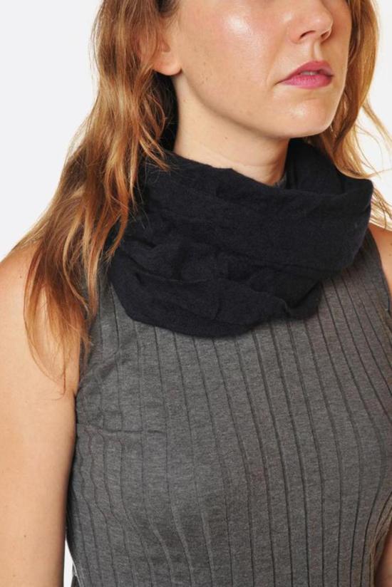  보또 쥐세페 머플러/스카프 Botto Giuseppe 클래식 니트 캐시미어 튜브 스카프 블랙