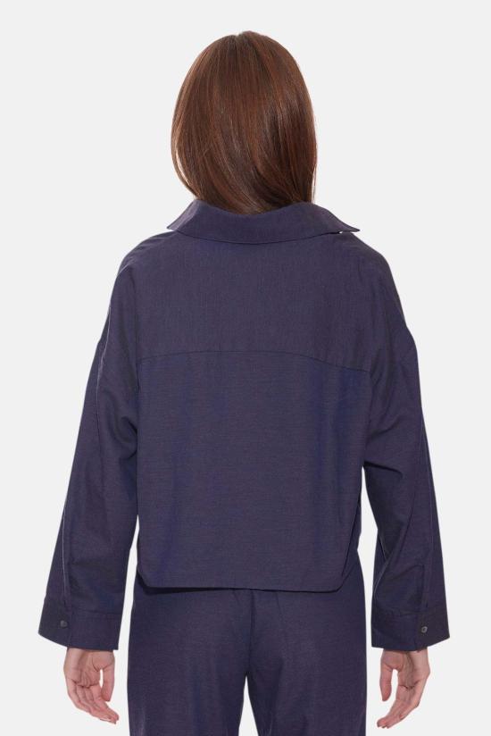  The Tile Club 후드 티셔츠 타일 클럽 샤또 트윌 크롭 셔츠 네이비 - THE TILE CLUB