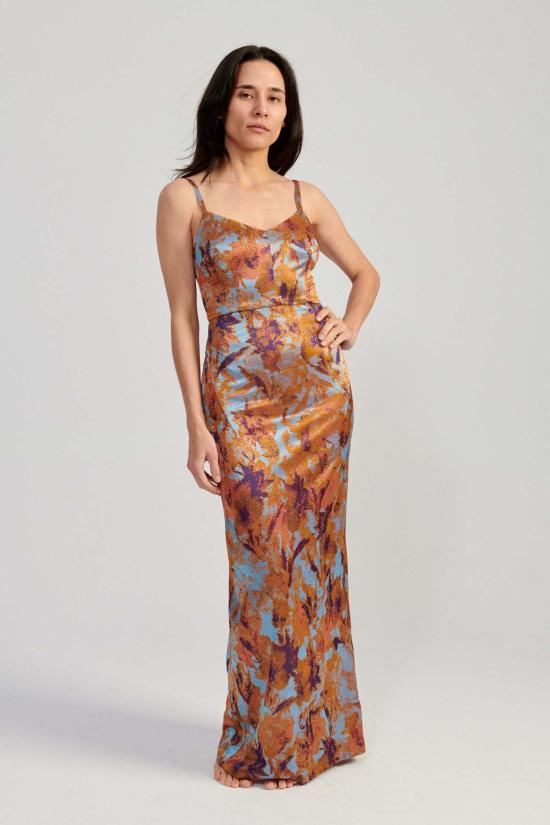  레이첼 코미 롱 원피스 릴라 드레스 프린트