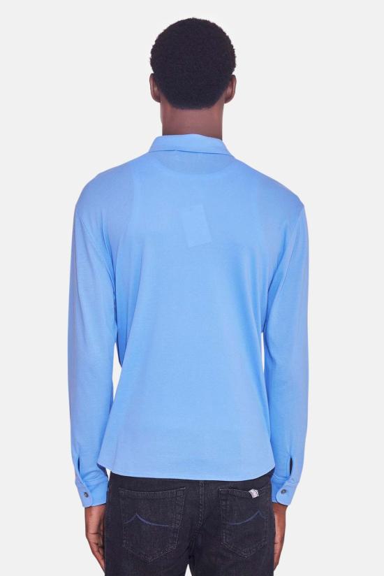  Blue&Cream 긴팔 셔츠 블루&크림 드레 피케 버튼업  블루 - BLUE&CREAM