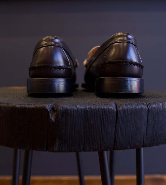  포르테포르테 로퍼 Forte Forte 모카신 송아지 가죽과 포니 가죽 크리스탈 장식  브라운/아이보리 - FORTE FORTE