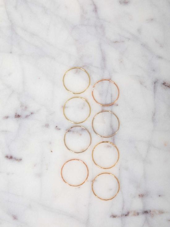  Melissa Joy Manning 반지 스태킹 링 14K 골드 - OTHER BRANDS