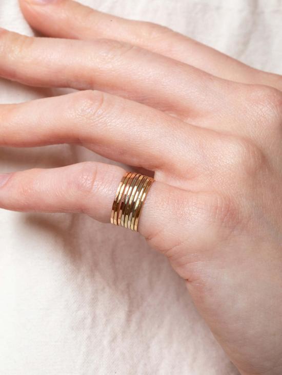  Melissa Joy Manning 반지 스태킹 링 14K 골드 - OTHER BRANDS