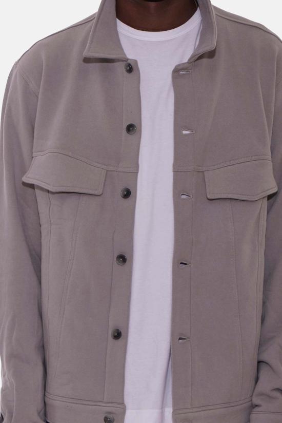  블루&크림 자켓 매드 플리스 트러커 재킷 스톤 그레이 - BLUE&CREAM