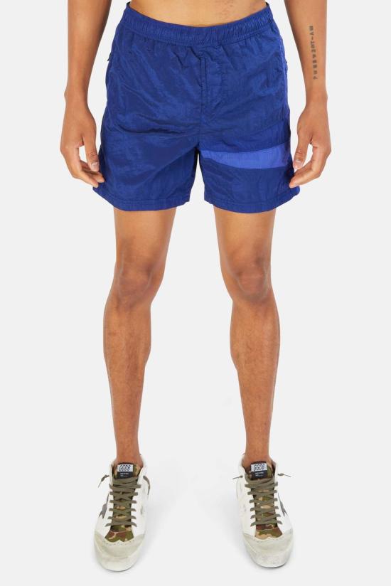  스톤 아일랜드 스윔팬츠 에코닐 나일론 메탈 스타 인레이 반바지 브라이트 블루 - STONE ISLAND