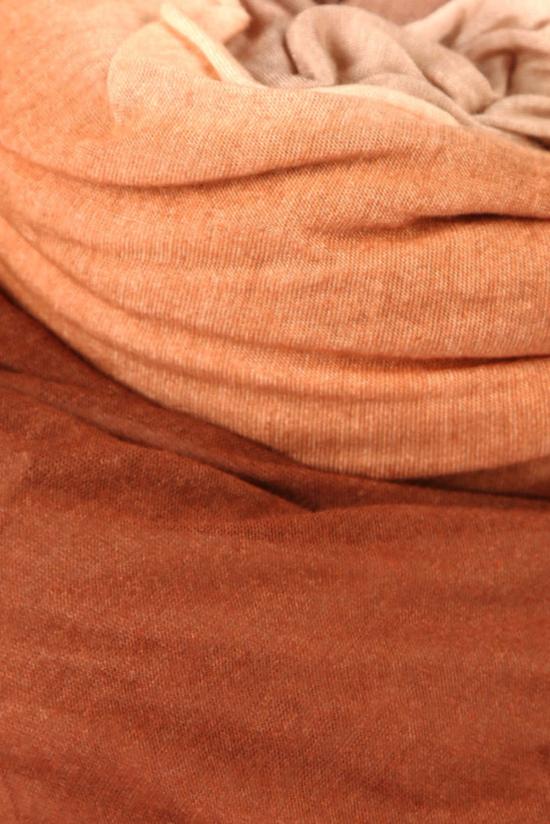  팔리에로 사르티 머플러/스카프 Faliero Sarti Mafry 모달 스카프 오렌지/탄 - FALIERO SARTI