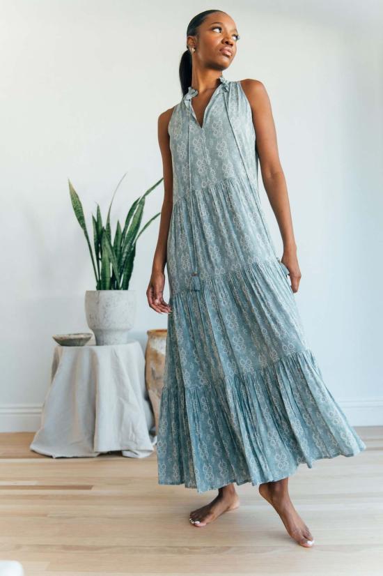  roma 롱 원피스 로마 시에나 맥시 드레스 인조 데님 - OTHER BRANDS