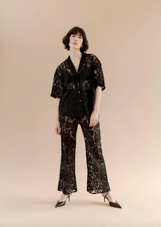  A Bronze Age 스트레이트 팬츠 청동기 시대 릴리 팬츠 블랙 레이스 - OTHER BRANDS