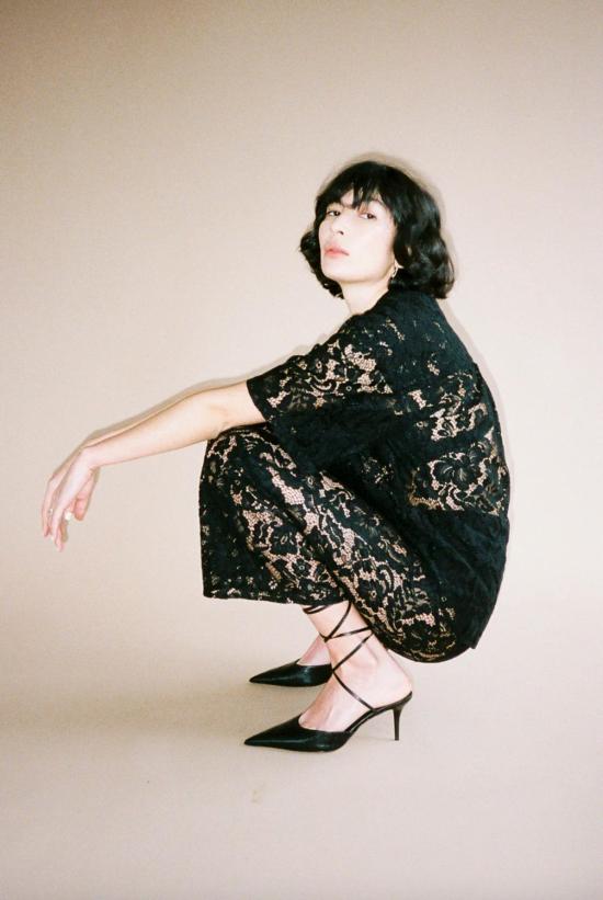  A Bronze Age 스트레이트 팬츠 청동기 시대 릴리 팬츠 블랙 레이스 - OTHER BRANDS