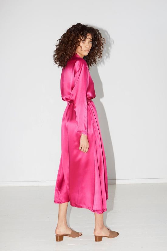  다두라 롱 원피스 다투라 기모노 로브 드래곤 핑크 - DATURA