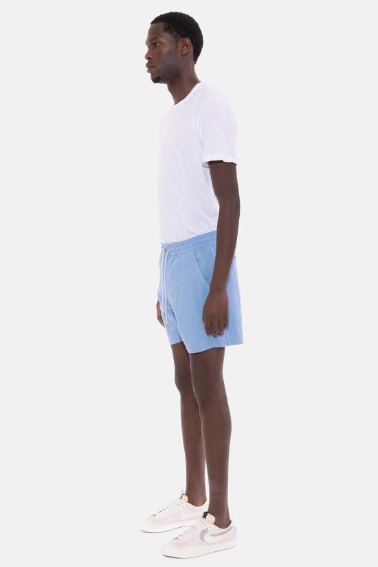  블루&크림 숏팬츠 퍼펙트 리넨 숏 스카이블루 - BLUE&CREAM