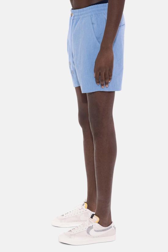  블루&크림 숏팬츠 퍼펙트 리넨 숏 스카이블루 - BLUE&CREAM