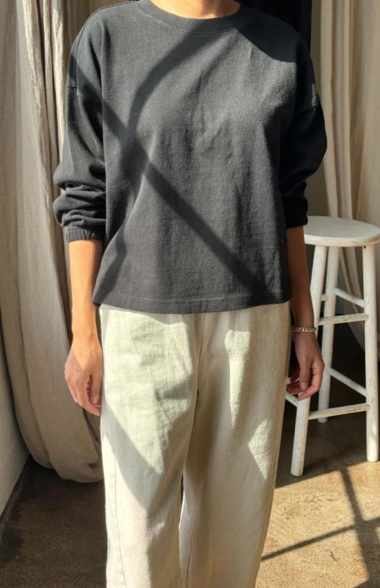  르 본 숍 긴팔 티셔츠 Le Bon Shoppe Naturelle 티셔츠 블랙 - Le Bon Shoppe