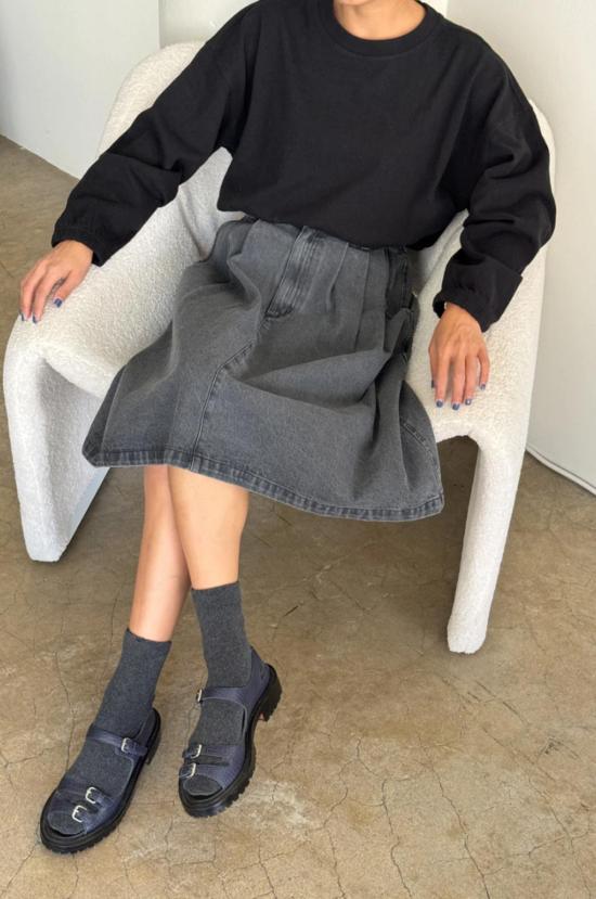  르 본 숍 긴팔 티셔츠 Le Bon Shoppe Naturelle 티셔츠 블랙 - Le Bon Shoppe