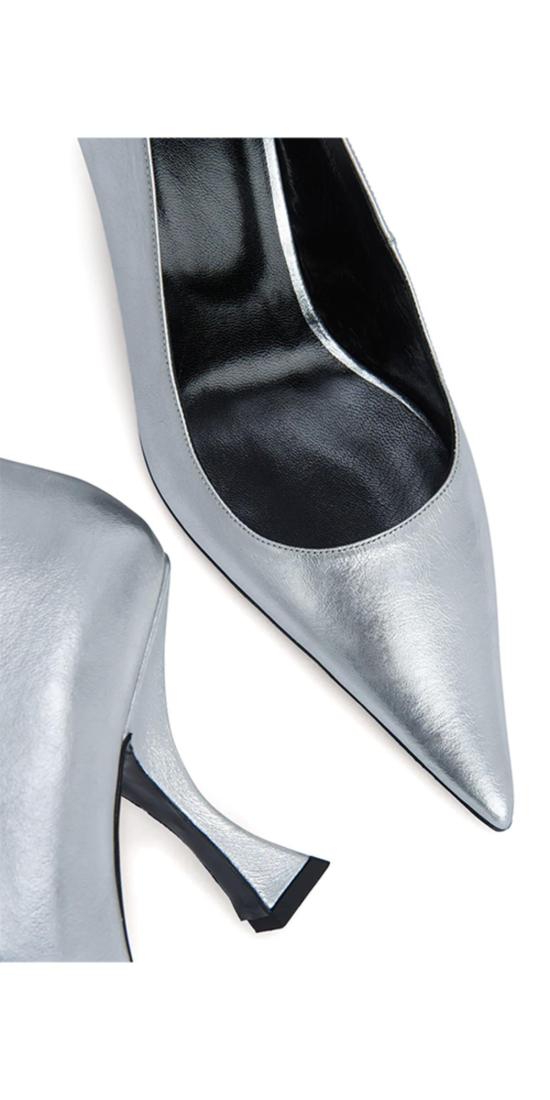  바이파 힐/펌프스 비바 펌프 실버 레더 - BY FAR