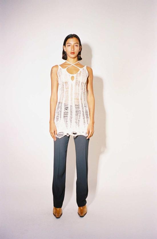  루이 숏 원피스 베이퍼 실크 미니 드레스 - RUI