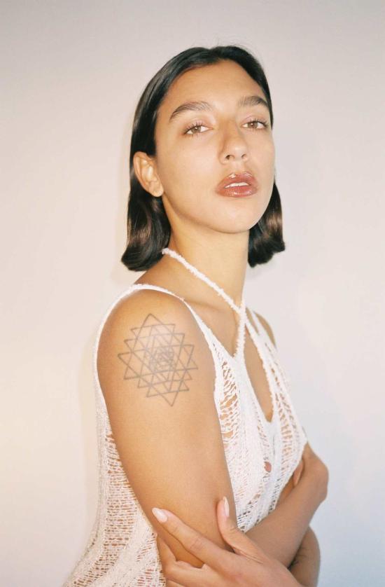  루이 숏 원피스 베이퍼 실크 미니 드레스 - RUI