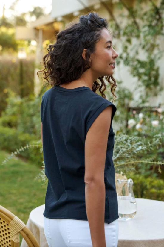  프랭크 앤 에일린 민소매 티셔츠 프랭크 앤 일린 빈티지 머슬 티셔츠 로얄 네이비 - FRANK & EILEEN