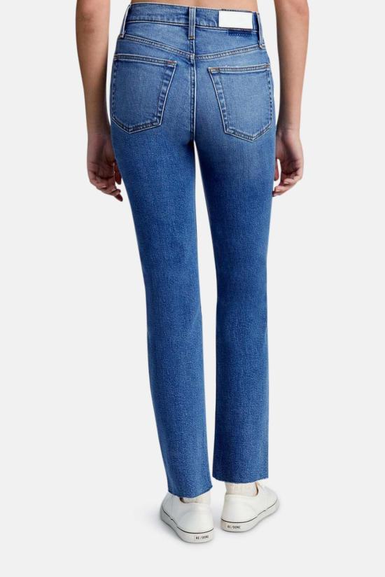  리던 데님 팬츠 Re/Done High Rise Stove Pipe Jean Dusk Destroy - RE/DONE