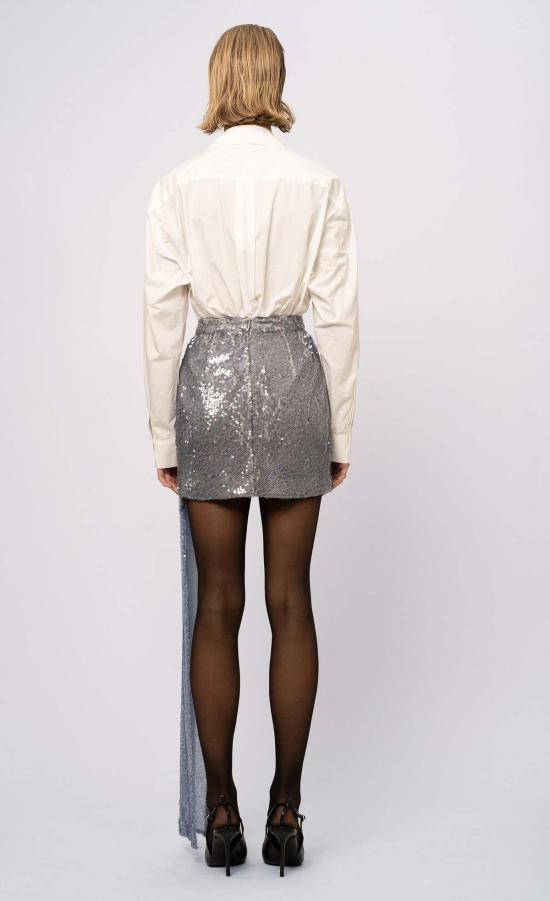  논살란트 레이블 숏 스커트 넌캐럴런트 라벨 아디 스커트 퀵실버 - NONCHALANT LABEL