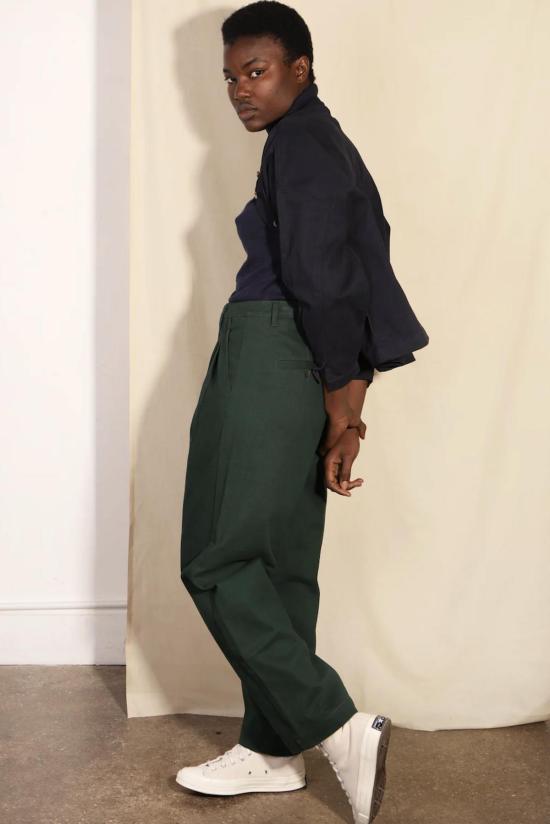  LF 마키 크롭 팬츠 L.F. 마키 클래식 슬랙스 포레스트 그린 - L.F.MARKEY