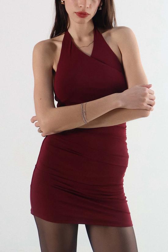  백앤브릿지 숏 원피스 벡 + 브릿지 알렉상드르 홀터 미니 드레스 체리 콜라 - BEC + BRIDGE