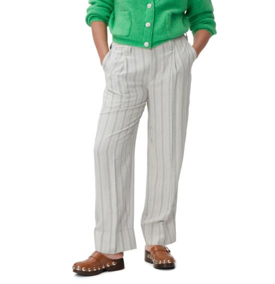  가니 스트레이트 팬츠 슈트 팬츠 팬텀 스트라이프