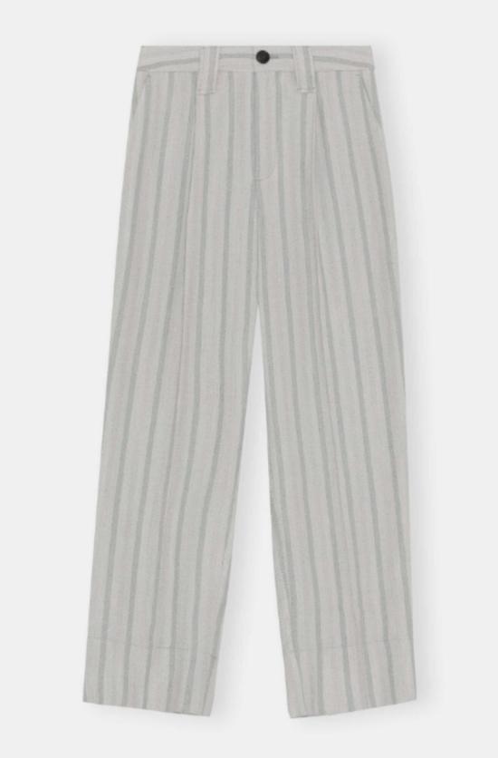  가니 스트레이트 팬츠 슈트 팬츠 팬텀 스트라이프 - GANNI