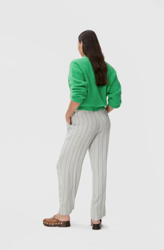  가니 스트레이트 팬츠 슈트 팬츠 팬텀 스트라이프 - GANNI