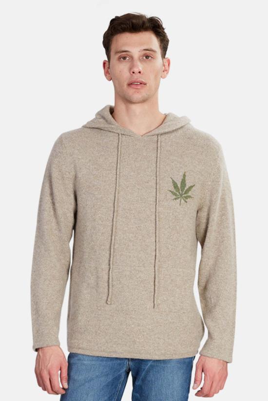  Harden 후드 티셔츠 하든 X 블루&크림 리프 캐시미어 후드 오트밀/그린 - OTHER BRANDS