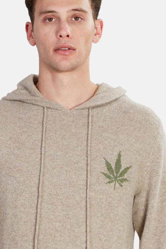  Harden 후드 티셔츠 하든 X 블루&크림 리프 캐시미어 후드 오트밀/그린 - OTHER BRANDS