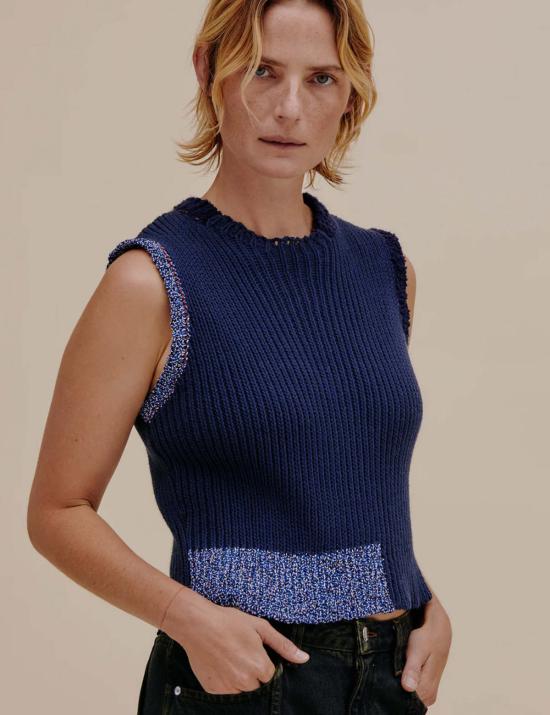  에크하우스 라타 베스트 Eckhaus Latta Cinder 조끼 오션