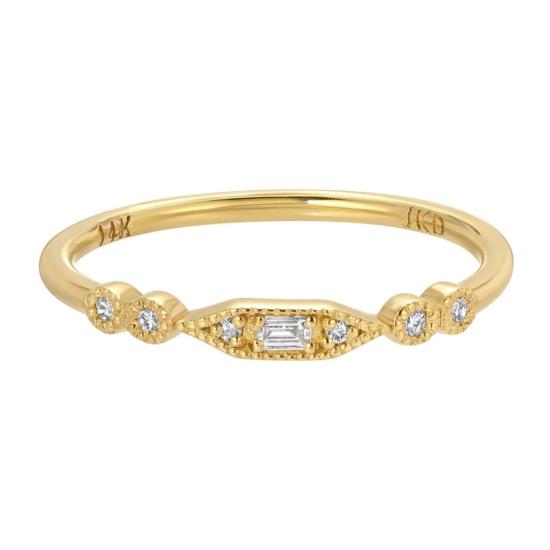  제니 권 디자인스 반지 제니 권 디자인 다이아몬드 나야라 링 14K 화이트/14K 로즈/14K 옐로우 - JENNIE KWON DESIGNS