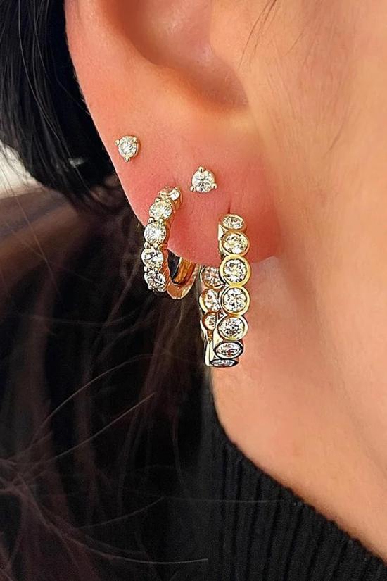  Shylee Rose 이어링 샤일리 로즈 다이아몬드 스터드 옐로우 골드 - OTHER BRANDS