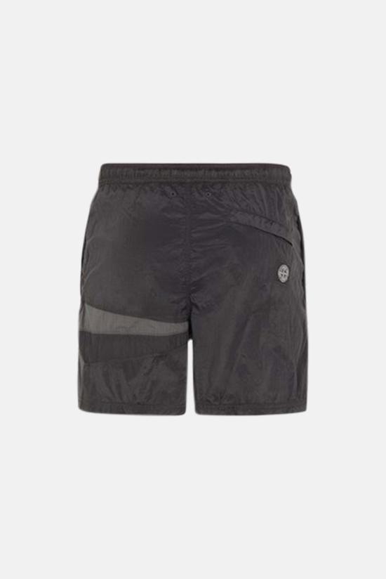  스톤 아일랜드 숏팬츠 에코닐 나일론 메탈 스타 인레이 반바지 스틸 그레이 - STONE ISLAND