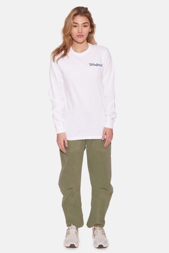  블루&크림 긴팔 티셔츠 세일보트 롱슬리브 티셔츠 화이트 - BLUE&CREAM