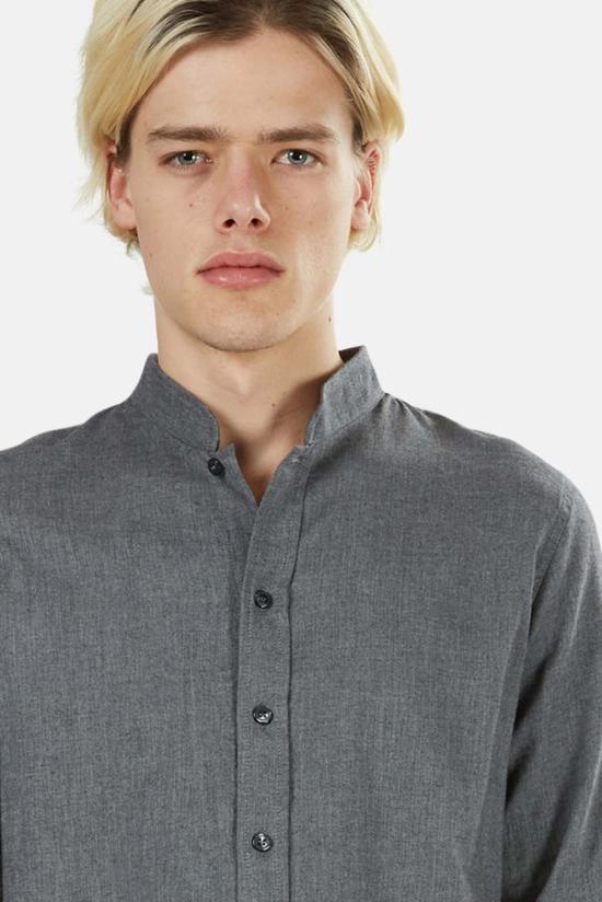  Blue&Cream 긴팔 셔츠 블루&크림 만다린  다크 그레이 - BLUE&CREAM