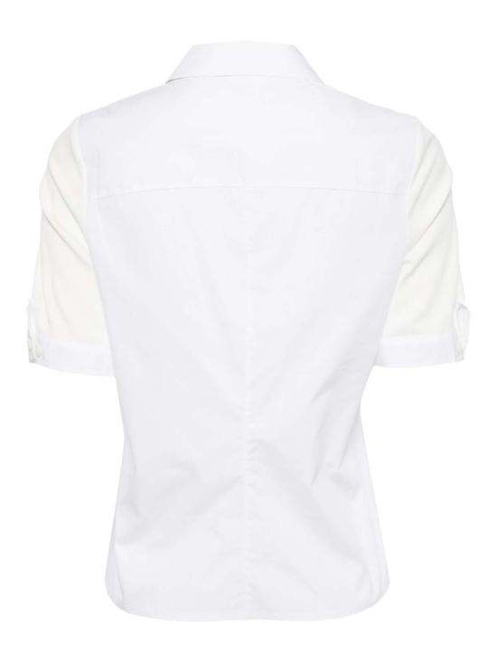  랙앤본 반팔 티셔츠 Rag & Bone 여성용 골지 혼합 소재 반팔 폴로 셔츠 (화이트) - RAG & BONE