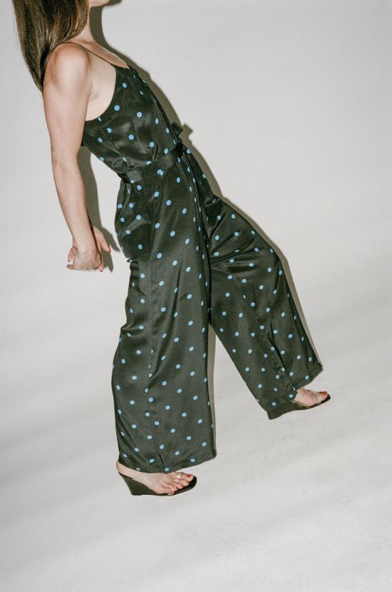  넘버 식스 점프수트 No.6 이브  블랙/로얄 도트 - NO.6