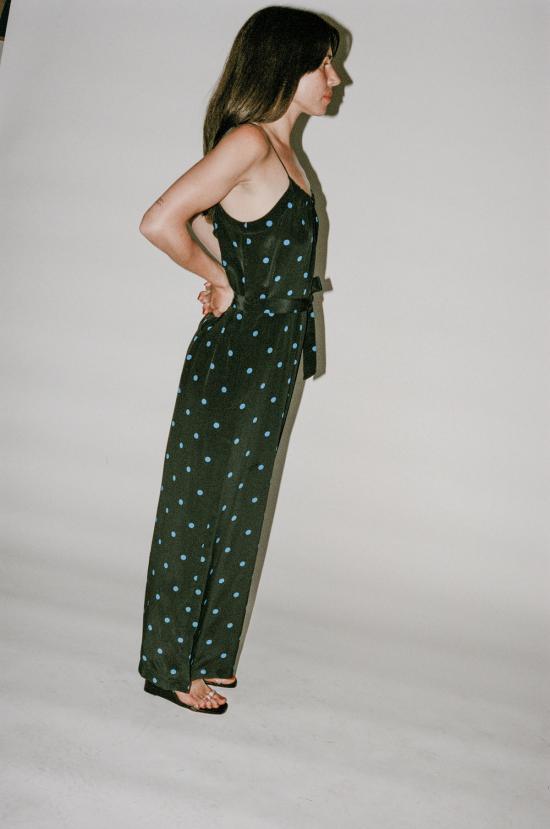  넘버 식스 점프수트 No.6 이브  블랙/로얄 도트 - NO.6