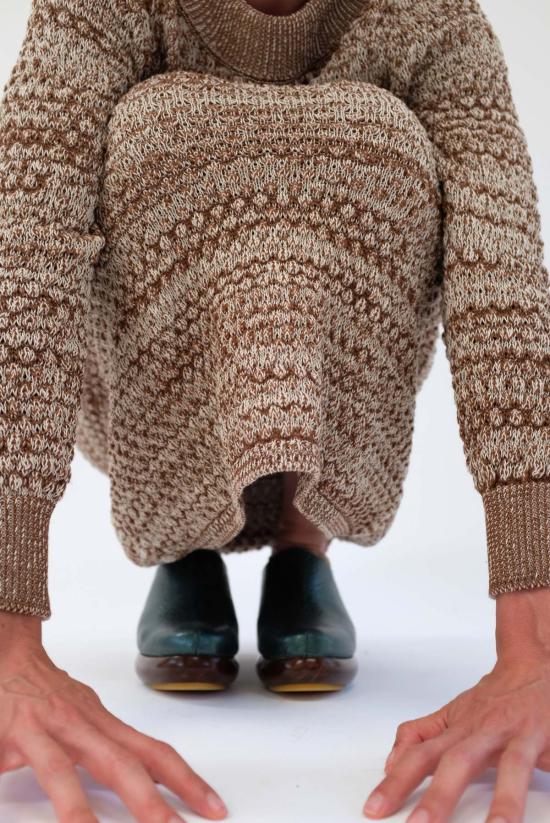  베클리나 미디 스커트 앱토스 스커트 코코아 - BEKLINA