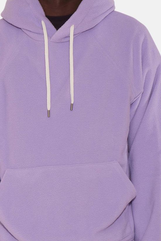  Blue&Cream 후드 티셔츠 블루&크림 폴라 플리스 후드 티셔츠 라벤더 - BLUE&CREAM