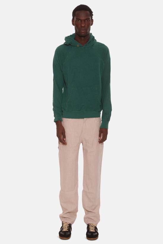  레스 티엔 후드 티셔츠 Les Tien 프렌치 테리 라글란 후드 워시드 레인포레스트 - LES TIEN