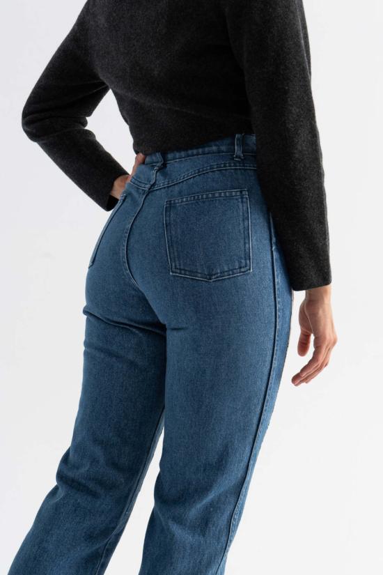  카린 데님 팬츠 칼린 패치워크 진스 오크 퀼트 - CARLEEN